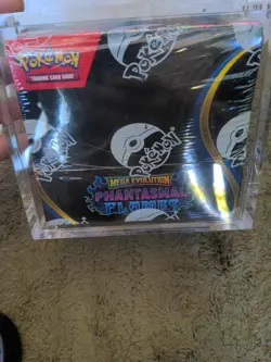 Pokemon TCG Scarlet Violet Phantasmal Flames Sealed New In Acrylic Box - Image 1