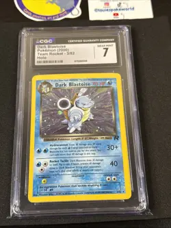Dark Blastoise - Pokemon (2000) Team Rocket - Unlimited 3/82 Holo - CGC 7 - Image 2
