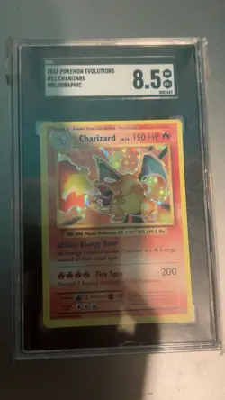 2016 POKEMON XY EVOLUTIONS CHARIZARD 11/108 HOLO RARE SGC 8.5 NM-MT+ - Image 2