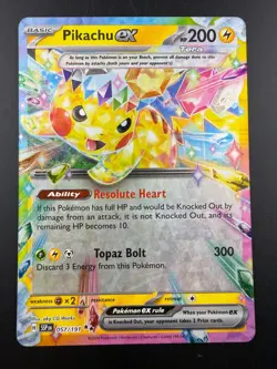 Pokemon TCG Pikachu ex 057/191 Surging Sparks Double Rare NM - Image 1