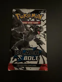 Heavy 22.74g Pokemon TCG SV 10.5 Black Bolt Booster Pack Sealed! - Image 2