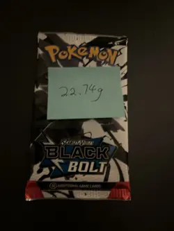 Heavy 22.74g Pokemon TCG SV 10.5 Black Bolt Booster Pack Sealed! - Image 3