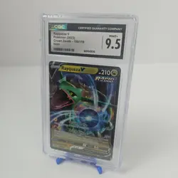 2023 Pokemon Crown Zenith Rayquaza V 100/159 Holo CGC 9.5 Mint+ - Image 1