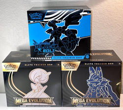Pokemon Mega Evolution Elite Trainer Box ETB Set of 2 and Black Bolt ETB - Image 5