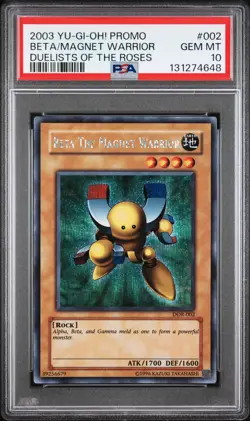 2003 YU-GI-OH! PROMO DUELISTS OF THE ROSES #002 BETA THE MAGNET WARRIOR PSA 10 - Image 1