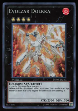 Evolzar Dolkka PHSW-EN086 Secret Rare Photon Shockwave 1st Edition Yu-Gi-Oh - Image 1