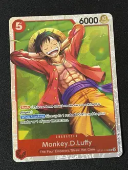 Monkey D Luffy ST21-014 SR Starter Deck EX: Gear 5 Foil One Piece TCG NM - Image 1