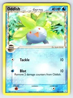 Oddish Delta Species 73/110 2006 EX Holon Phantoms Pokemon Card Nintendo - VLP - Image 1