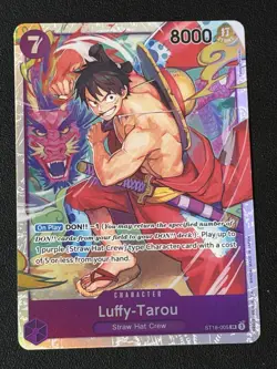 One Piece Card Game PURPLE Monkey.D.Luffy #ST18-005 Luffy-Tarou English - Image 1