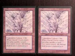 Glacial Chasm Set of 2 * DUAL LAND * ICE AGE * NM/MT * Magic the Gathering MtG - Image 1