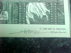 JEFF A. MENGES MTG MAGIC THE GATHERING Artist SIGNED and Numbered Skeleton Crew - Image 3