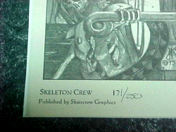 JEFF A. MENGES MTG MAGIC THE GATHERING Artist SIGNED and Numbered Skeleton Crew - Image 4