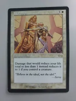 MTG Worship Urza's Saga Regular Rare LP - Image 1