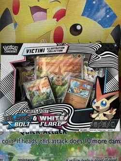Pokemon Black Bolt & White Flare Unova Victini Illustration Collection Box - Image 1