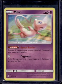 2019 Pokemon Sun & Moon Unbroken Bonds Mew Holo #76/214 - Image 1