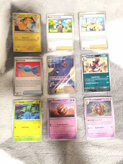 Pokemon 9 Card Bulk Lot | 1 Holo + 8 Common - Authentic TCG Collection (4) - Image 1