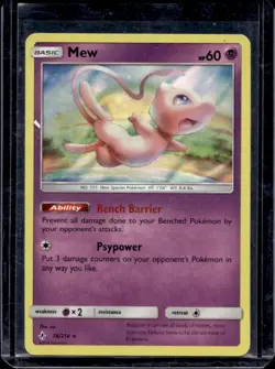 2019 Pokemon Sun & Moon Unbroken Bonds Mew Holo #76/214 - Image 1