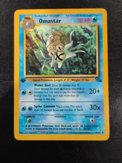Omastar First Edition Fossil Pokemon 40/62 - Image 1