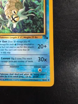 Omastar First Edition Fossil Pokemon 40/62 - Image 4
