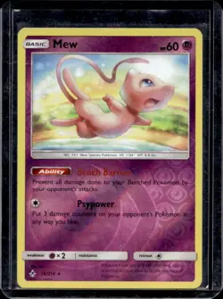 2019 Pokemon Sun & Moon Unbroken Bonds Mew Reverse Holo #76/214 - Image 1