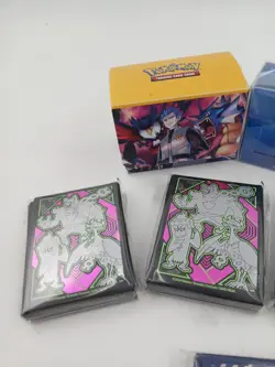 Pokemon TCG Sleeves Lot 6 Packs Deck Boxes Terapagos EX Paldea Starters - Image 2