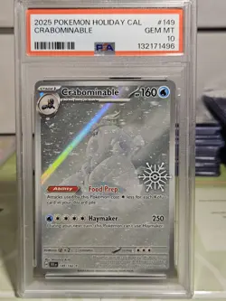 PSA 10 Gem Mint Crabominable Graded Pokemon Card #149 Holiday Stellar Crown 2025 - Image 1