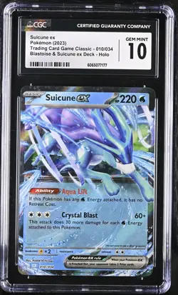 2023 Pokemon Trading Card Game Classic Suicune ex 010/034 CGC 10 #010/034 - Image 1