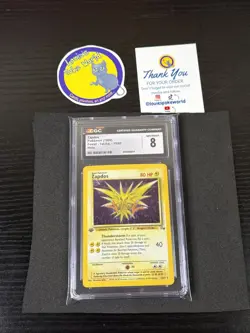 POKEMON - CGC 8 - Zapdos 15/62 Fossil 1st Edition Rare Holo - Image 1