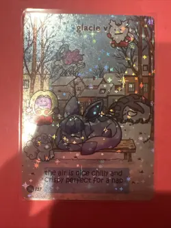Pokiebubies 1st Edition Fan Art Chef Ken Lee Glacie V #127 Glaceon Holo Pokemon - Image 1