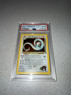 2000 Pokemon TCG Erika's Dragonair Holo Rare Gym Heroes #4 PSA 8 NM-MT - Image 1