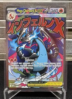 Pokemon Mega Charizard X ex 023 Phantasmal Flames UPC Black Star Promo - Image 1