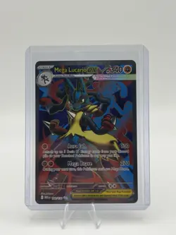 Pokemon TCG Holo Ultra Rare Full Art Mega Lucario EX 160/132 - Image 1