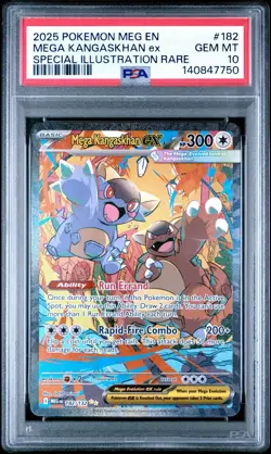 2025 POKEMON MEG SPECIAL ILLUSTRATION RARE #182 MEGA KANGASKHAN EX PSA 10 - Image 1