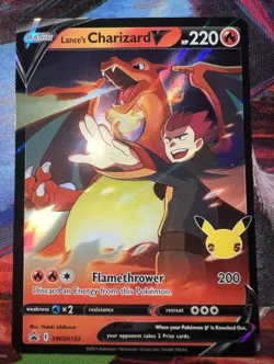 Lance's Charizard V 133 Pokemon TCG SWSH Black Star Promo 2021 NM English - Image 1