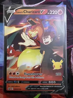 Lance's Charizard V 133 Pokemon TCG SWSH Black Star Promo 2021 NM English - Image 3