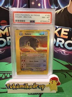2003 Pokemon Skyridge Golem Reverse Holo #148 PSA 8 NM-MT - Image 1