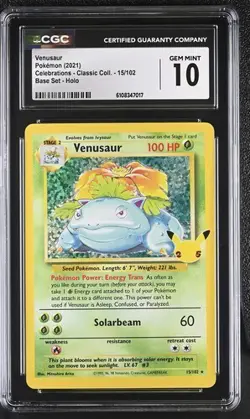 Venusaur *CGC 10* Holo *Celebrations* #15 *2021* Pokemon - Image 1