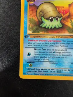 Omanyte First Edition Fossil Pokemon 52/62 Regular - Image 5