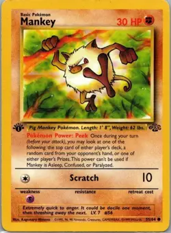 MANKEY 1999 Pokemon Jungle Set 55/64 1st Edition - Image 3
