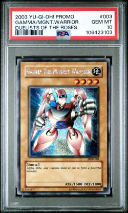 Yugioh Gamma The Magnet Warrior DOR-003 PSA 10 Parallel Secret New Cert - Image 1