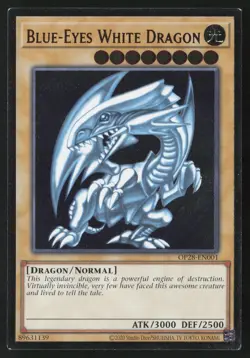Blue-Eyes White Dragon OP28-EN001 Ultimate Rare OTS Tournament Pack 28 Yu-Gi-Oh - Image 1