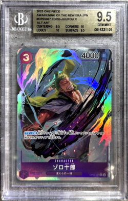 One Piece TCG Zoro-Juurou R Alt Art BGS 9.5 Gem, Awakening/New Era OP05-067 2023 - Image 1