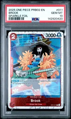 Brook Sparkle Foil ST01-011 Premium Booster Best Vol. 2 One Piece PSA 10 - Image 1