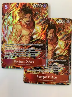 (2 Cards) Portgas.D.Ace (illus. Box Vol.5) ST15-005 One Piece Promo Cards Foil - Image 1