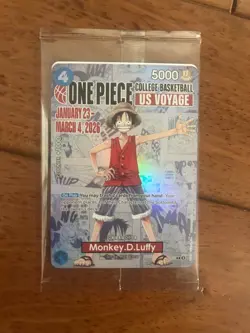 Monkey.D.Luffy One Piece College Basketball Rare Card. Original Seal UNOPENED!! - Image 1