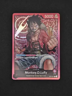 One Piece TCG MONKEY.D. LUFFY ENGLISH PRE-ERRATA FOIL LEADER NM ST01-001 EN - Image 1