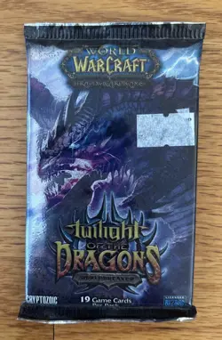 Twilight of the Dragons WOW TCG Booster Pack NEW Unopened Sealed- 19 Cards - Image 1