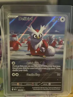 Pokemon TCG Delibird 152/132 Mega Evolutions Illustration Rare Card - Image 1
