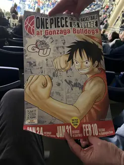 One Piece Monkey.D.Luffy College Basketball US Voyage Promo Card Bandai - Image 3