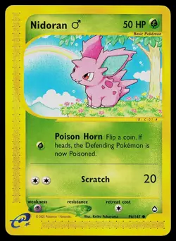 Pokemon Card - Nidoran M Aquapolis 96/147 Non Holo - Image 1